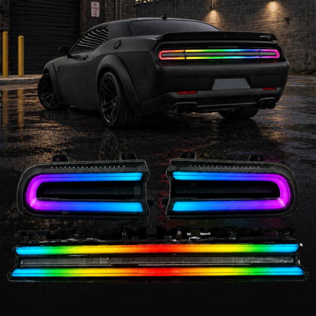 Lighting Trendz 2015-2024 Dodge Challenger Pre-Built HRS Flow Series Tail Lights main image